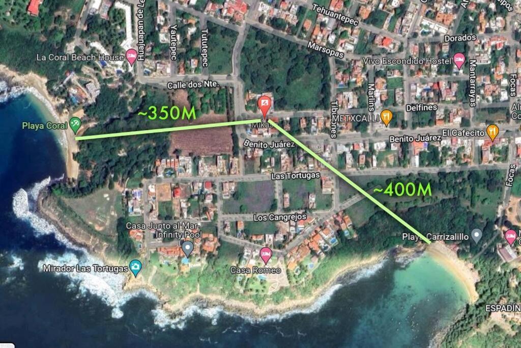 Studio -Trees At Mikasa- Near Beach, Pool, Fast Wifi, Ac & King Bed Пуерто-Ескондідо Екстер'єр фото